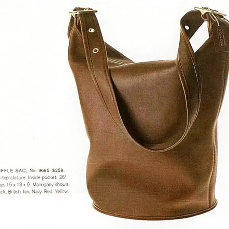New Unused ②！ Vintage Coach Rare 9085 XL Duffle Sac British Tan Glove Tanned Leather Shoulder Bag