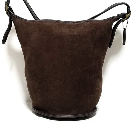 Vintage Coach Rare 9010 Berkeley Duffle Sac Mahogany Reverse Suede Bucket Shoulder Bag Hobo