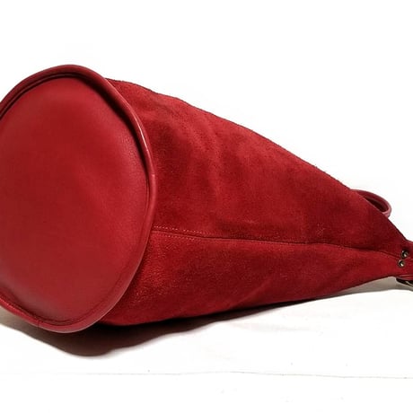 Vintage Coach Rare 9010 Berkeley Duffle Sac Red Reverse Suede Bucket Shoulder Bag Hobo