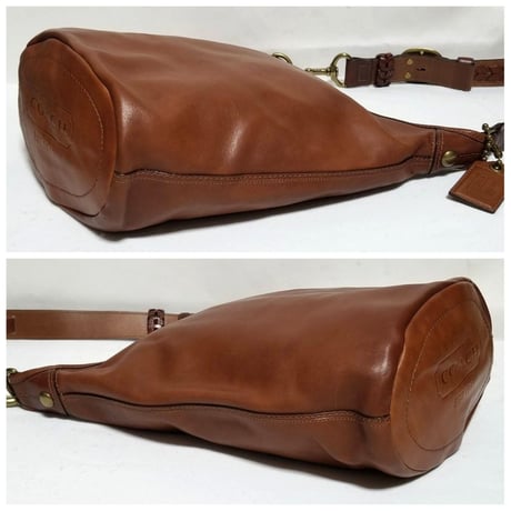 Near Mint!  Vintage Coach 11423 Bleecker Large Duffle Brown Glove Tanned Leather Shoulder Bag