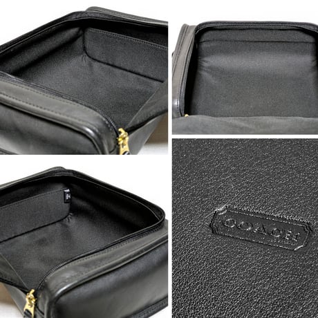 ⭐Set Sales 3 Rare Items! Vintage Coach·Framed Kisslock Coin Purse·U−Zip Travel Kit·Top Handle Pouch