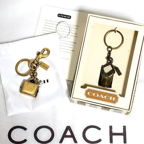 ⭐Set Sales  New Unused！ Vintage Coach   Brass  Key fob  Key ring  Key chain