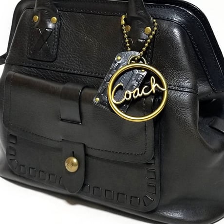 Excellent!  Vintage Coach Rare 11373 65th Ltd Ed Thompson Legacy Black Vachetta Leather Shoulder Bag