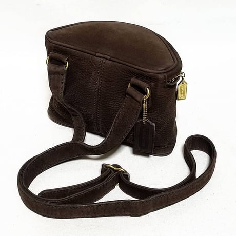 Vintage Coach Rare 4937 Sonoma Fishing Creel Brown Nuback Leather Crossbody Good pre-owned condition