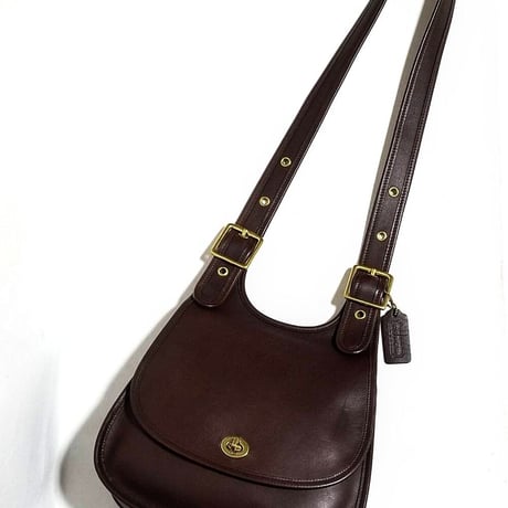 Excellent!  Vintage Coach Rare 9988 Crescent Berkeley Saddle Bag Mahogany Glove Tanned Leather