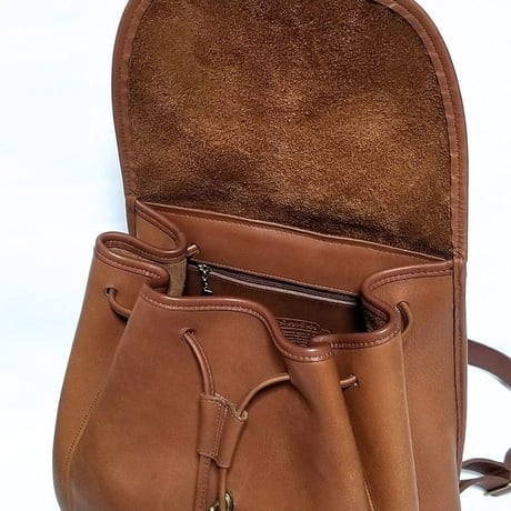 Vintage Coach  Rare Classic Backpack Rucksack Weekender Brown Leather 0553-331 #9943