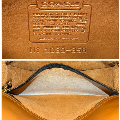 Excellent! Vintage Coach Rare 1039−358 Lenox Bag  British Tan Glove Tanned Leather Cross Body