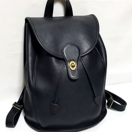 Vintage Coach  9943 Classic Backpack Rucksack Weekender Leather Black Near Mint Condition