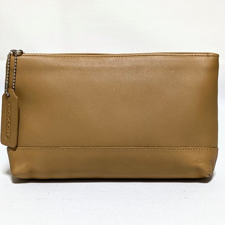⭐Set Sales Unused! Vintage Coach Rare Cosmetic Case Large ＆ Jewelry Box Leather Makeup Travel