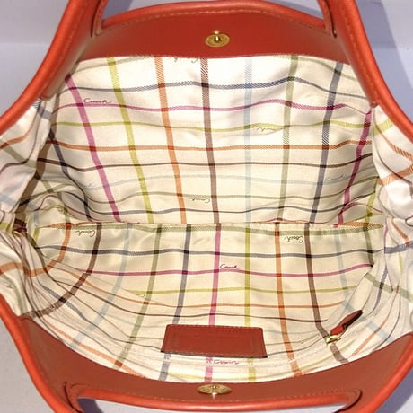 Excellent!  Vintage Coach  Rare 12250  Ergo Convertible Orange Leather 3way Tote Bag