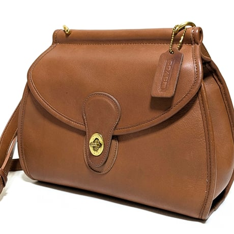 Excellent!!  Vintage Coach  Rare Logan Bag  British Tan Glove Tanned Leather Shoulder Bag