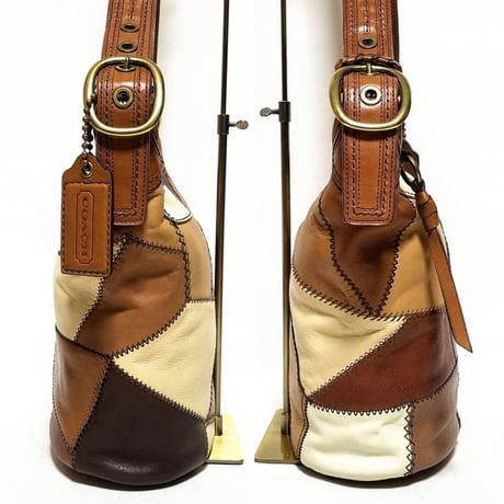 Vintage Coach Rare 11462 Limited 600 Bleecker Duffle Bucket Bag Colorblock Patchwork Crossbody