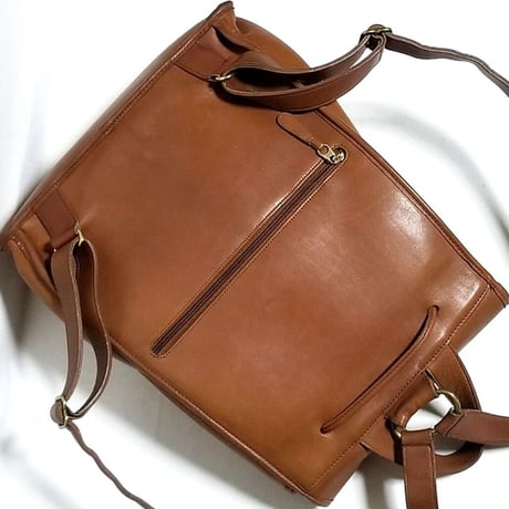 Vintage Coach  Rare Classic Backpack Rucksack Weekender Brown Leather 0553-331 #9943