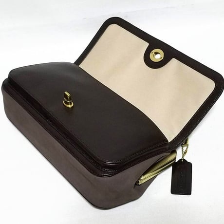 Near Mint!  Vintage Coach Very Rare 25318 Legacy Pin Polished Retro Frame Flap Shoulderbag Handbag