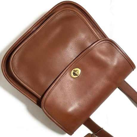 Vintage Coach Rare 9979 Sidepack British Tan Glove Tanned Leather Crossbody Shoulder Bag
