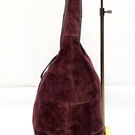 Excellent! Vintage Coach Very Rare 9230 Ergo Burgundy Suede Zip Round Hobo Patchwork Shoulder Bag