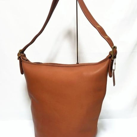 Vintage Coach 9085  Great preowned British Tan Glove Tanned Leather XL Duffle Sac Bucket Bag