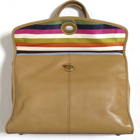 Excellent Vintage Coach 12980 Hamptons Leather Briefcase Toto Bag Camel Leather Laptop Business Bag