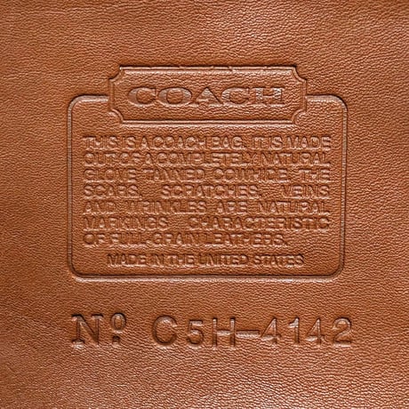 Vintage Coach  Very Rare 4142 Wooster Bag British Tan Glove Tanned Leather Shoulder Bag Crossbody