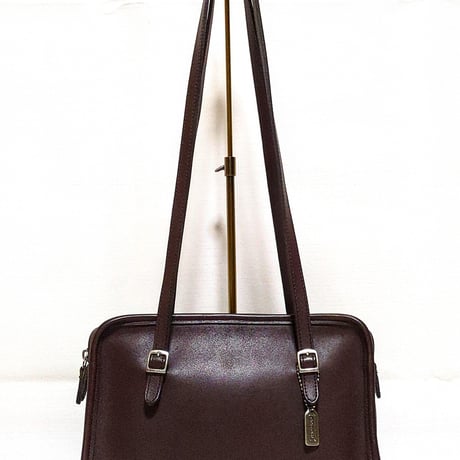 Excellent!  Vintage Coach  Very Rare 9051 Swing Zip  Mahogany Glove Tanned Leather Shoulder Bag
