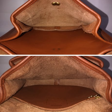 Vintage Coach Rare 9979 Sidepack British Tan Glove Tanned Leather Crossbody Shoulder Bag