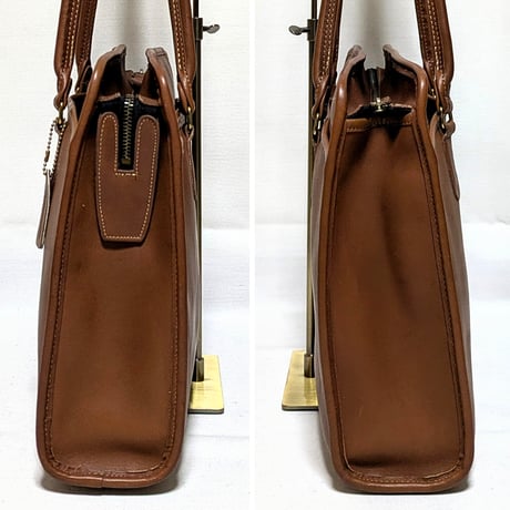 Excellent! Vintage Coach Very Rare Gramercy Brief  British Tan Glove Tanned Leather Shoulder Bag