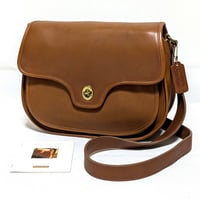 Excellent! Vintage Coach Rare 1039−358 Lenox Bag  British Tan Glove Tanned Leather Cross Body