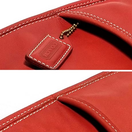 Vintage Coach Very Rare 9074 Reissue Limited Edition Bonnie Cashin Bag Red Leather Shoulder Bag