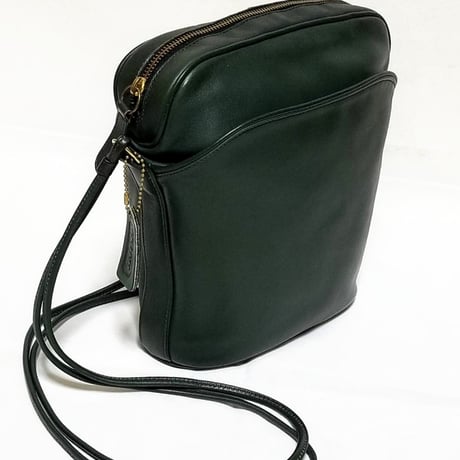 Excellent! Vintage Coach Rare Gallery Bag 0602−122 Green Glove Tanned Leather Shoulder Bag Crossbody