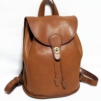 Vintage Coach  Rare Classic Backpack Rucksack Weekender Brown Leather 0553-331 #9943