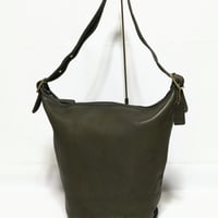 Vintage Coach 9085 XL Duffle Sac Rare Olive Glove Tanned Leather Shoulder Bag Good pre-owned