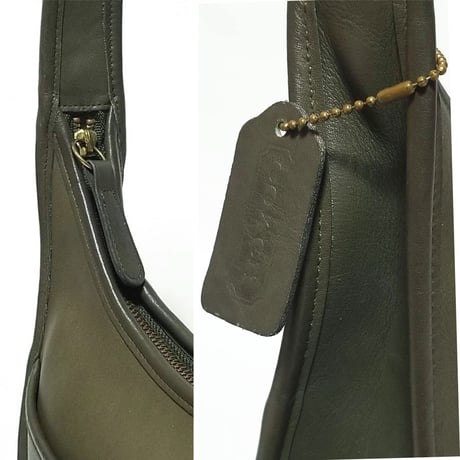 Excellent Vintage Coach 9033 Large Ergo Rere Olive Glove Tanned Leather Shoulder Bag Hobo