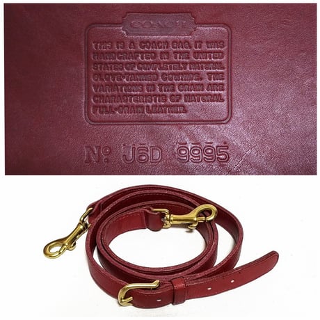 Vintage Coach 9995 Zip Top Shopper Red Glove Tanned Leather Crossbody Very Good Pre-owned Condition