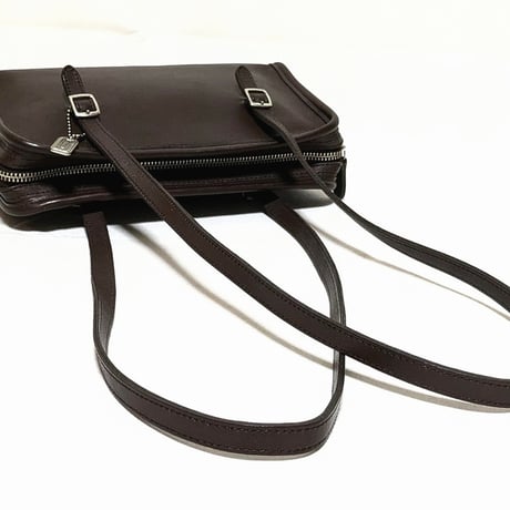 Excellent!  Vintage Coach  Very Rare 9051 Swing Zip  Mahogany Glove Tanned Leather Shoulder Bag