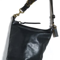 Near Mint!  Vintage Coach 11423 Bleecker Large Duffle Forest Green Glove Tanned Leather Shoulder Bag