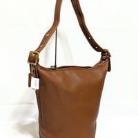 New Unused ②！ Vintage Coach Rare 9085 XL Duffle Sac British Tan Glove Tanned Leather Shoulder Bag