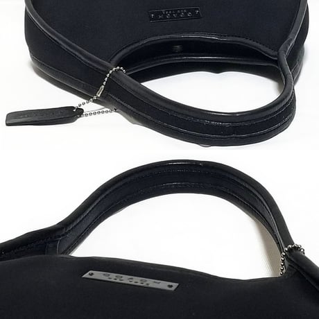 Excellent! Vintage Coach Rere 6202 Mini Ergo Neoprene Bag Black Leather Trim
