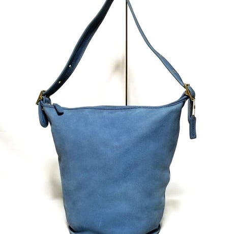 Vintage Coach Rare 4950 XL Duffle Sac Sonoma Collection Blue Nubuck Leather Bucket Bag #9085