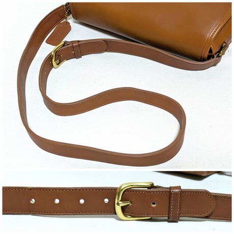 Excellent! Vintage Coach Rare 1039−358 Lenox Bag  British Tan Glove Tanned Leather Cross Body