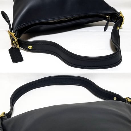 Unused！ Vintage Coach Rare 9085 XL Duffle Sac Navy Glove Tanned Leather Shoulder Bucket Bag