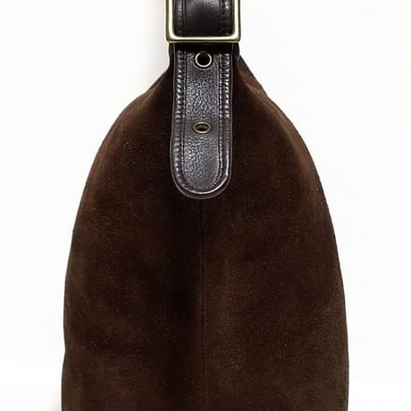 Vintage Coach Rare 9010 Berkeley Duffle Sac Mahogany Reverse Suede Bucket Shoulder Bag Hobo