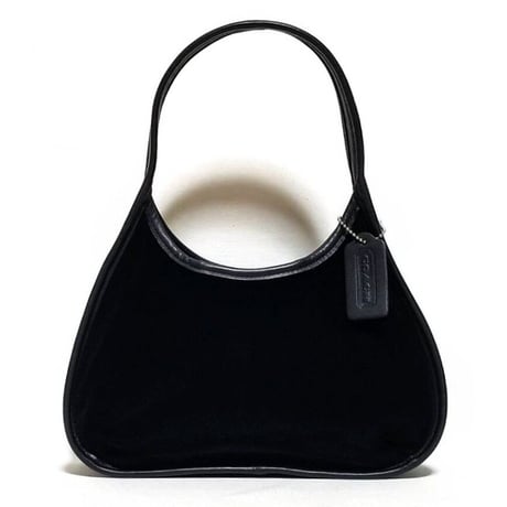 Mint Vintage Coach Rare 6101 Ergo Boho Black Velvet Leather Collector Bag Purse