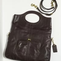 Mint!  Vintage Coach  Rare 12250  Ergo Convertible Brown Leather 3way Tote Bag