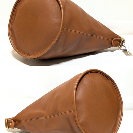 New Unused！ Vintage Coach Rare 9085 XL Duffle Sac British Tan Glove Tanned Leather Shoulder Bag