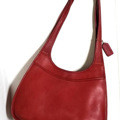 Restocked!  Vintage Coach Rare 9035 Double Shoulder Strap Red Glove Tanned Leather Hobo