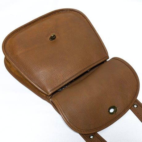 Great!  Vintage Coach Rare 9014 Crescent Berkeley Suede Saddle Bag Russet Brown Leather Shoulder Bag