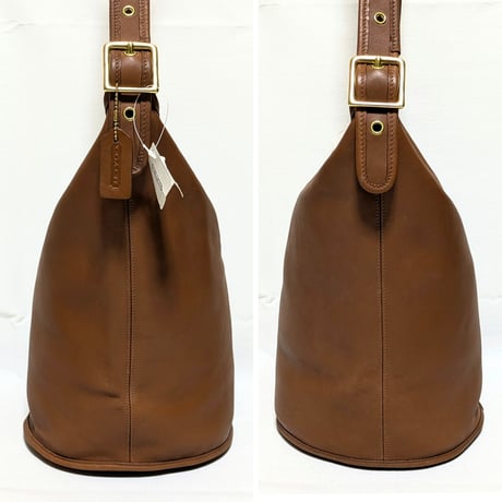 New Unused ②！ Vintage Coach Rare 9085 XL Duffle Sac British Tan Glove Tanned Leather Shoulder Bag