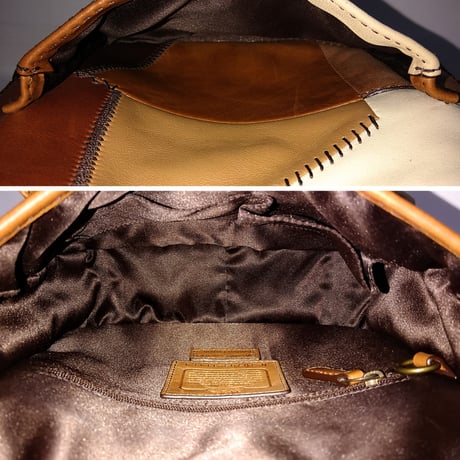 Vintage Coach Rare 11464 Limited 400 Colorblock Patchwork Shoulder Bag Great Pre-owned Condition