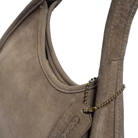 Excellent!  Vintage Coach Rare 4399 Ergo Mini Taupe Nuback Leather Hobo Purse  ＃9027 Ergo