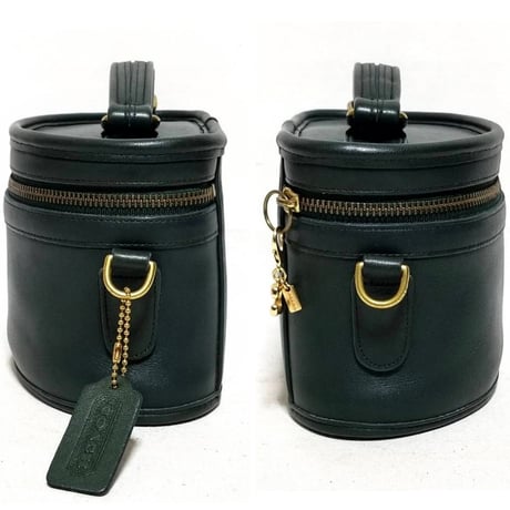 Vintage Coach Rare 9955 Trail Bag Bottle Green Glove Tanned Leather Shoulder Bag Crossbody